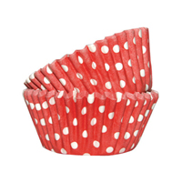 Muffinsformar prickiga, röd