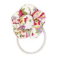 H�rsnodd med blomma Paisley, vit