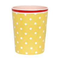 Melamine mugg prickig, gul