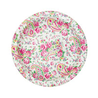 Papptallrikar Paisley, vit