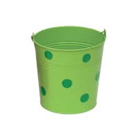 Hink, grön med prickar