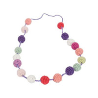 Virkat halsband, lila