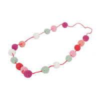 Virkat halsband, korall