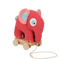 Elefant på hjul, röd