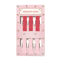 Magnet clips Lina, Röd/rosa små