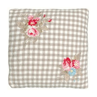 Kuddfodral Bella, Beige med broderi