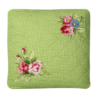 Kuddfodral Lina, Grön med broderi