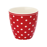 Mini lattemugg prickig, R�d