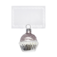 Placeringskortshållare, Cupcake silver/smoke 4-pack