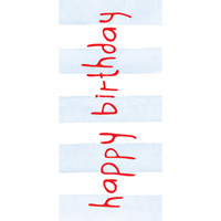 Tore kort, Happy birthday blå rand