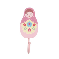 Hängare, rosa babushka
