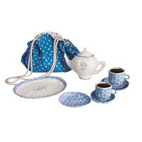 Teset i väska, blå