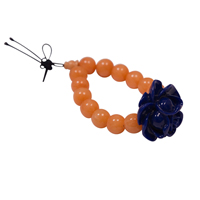 Armband med ros, orange / mörkblå