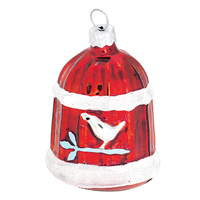 Christmas ball bird house, Röd 4-pack