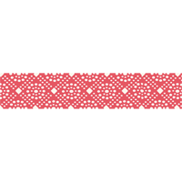 Band, red with white dots