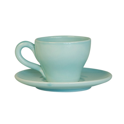 Espresso kopp med fat, mint