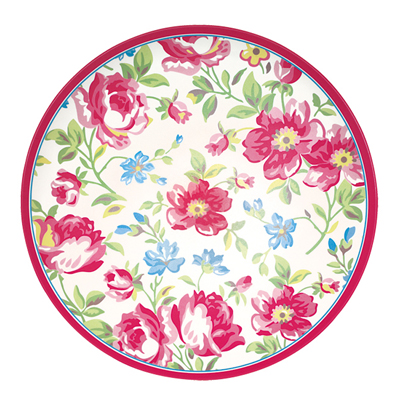 Melamine mattallrik Pernilla, Vit