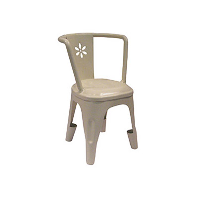 Metall stol, creme