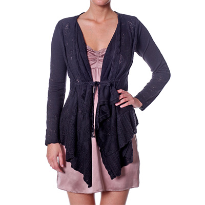 Timeout wrap cardigan, Black
