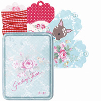 Gift tags Amy, 24 pcs in a tin
