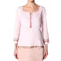 Satin me l/s blouse, Lite rose