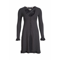 ViscKnit Long Cardigan, Anthracite