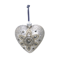 Julgranskula, Heart Filigree silver