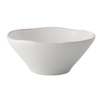 Small Cereal Bowl Organic shaped, White