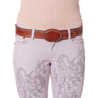 Painted rose belt, Brown