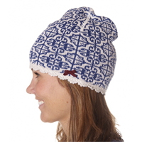 Jacquard beanie, Indigo