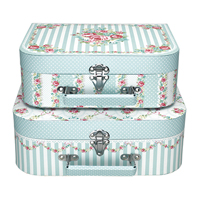Suitcase Lovebirds, Mint Set of 2