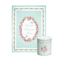 Tin with teatowel, Dear Mommy