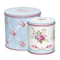 Set med 2 burkar Amy, Pale blue