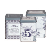 Set med 3 burkar Audrey, Grey
