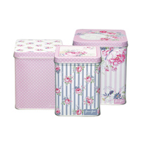 Set med 3 burkar Vera, Pale pink