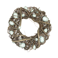 Wreath natural with eggs, Small 