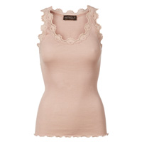 Silk top vintage lace, Dusty rose melange
