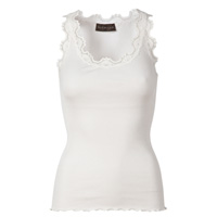 Silk top vintage lace, New white