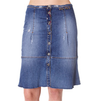 Stretcher skirt, Washed indigo