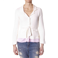 Tenfold knit jacket, Chalk