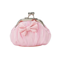 Cosmetic purse, Rosa med rosett