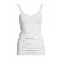 Basic Lace Singlet, White