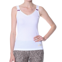 Rib jersey tank, White