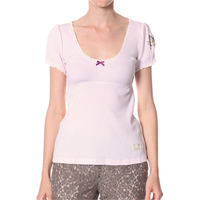 Rib jersey top, Lite rose