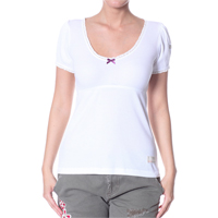 Rib jersey top, White