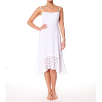 All in midi dress, White