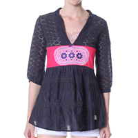 Anglaise patch dress, Lite almost black
