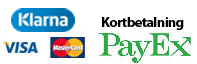 Hos Elsashem kan ni betala mot Faktura Klarna och via kortbetalning från Payex.