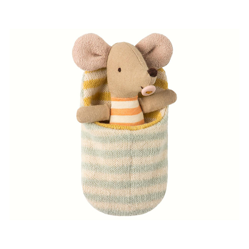 Babymus i sovsäck | Elsashem Butiken med det lilla extra Sovsäck till mus, Peach | Elsashem Butiken med det lilla